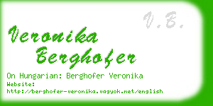 veronika berghofer business card